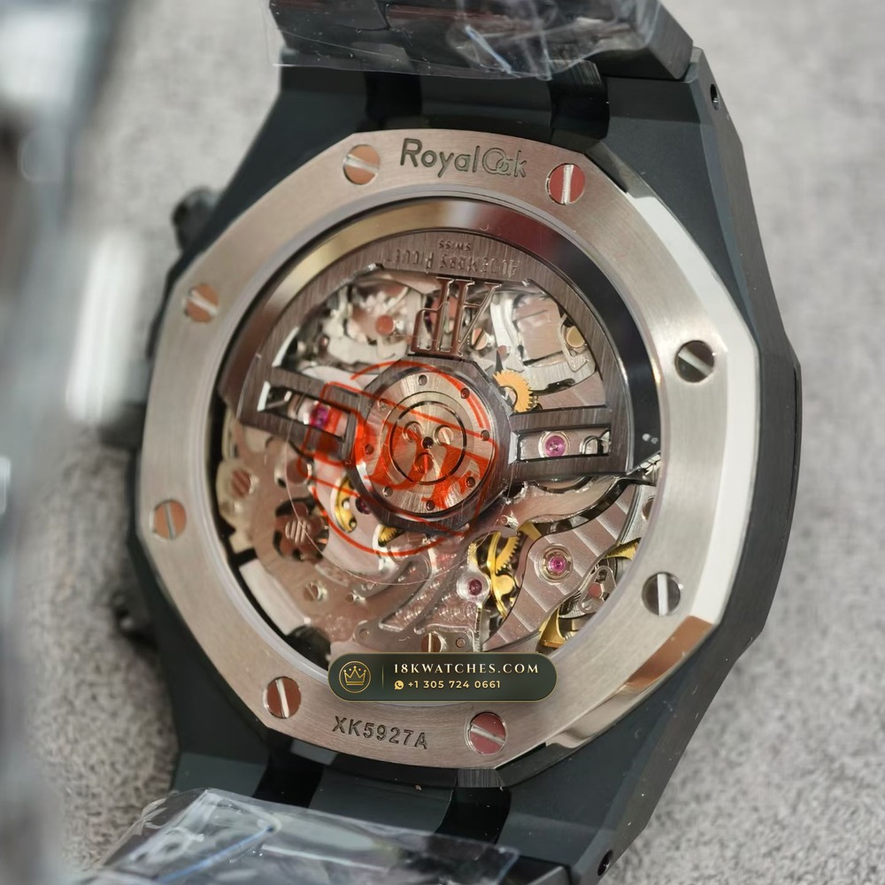 Audemars Piguet Royal Oak Selfwinding Chronograph 41mm Ref. 26240CE — Studio Gallery Plate VII in High-Tech Ceramic & Titanium (149.3g Verified Mass, Audemars Piguet Cal. 4401 Flyback Chronograph)