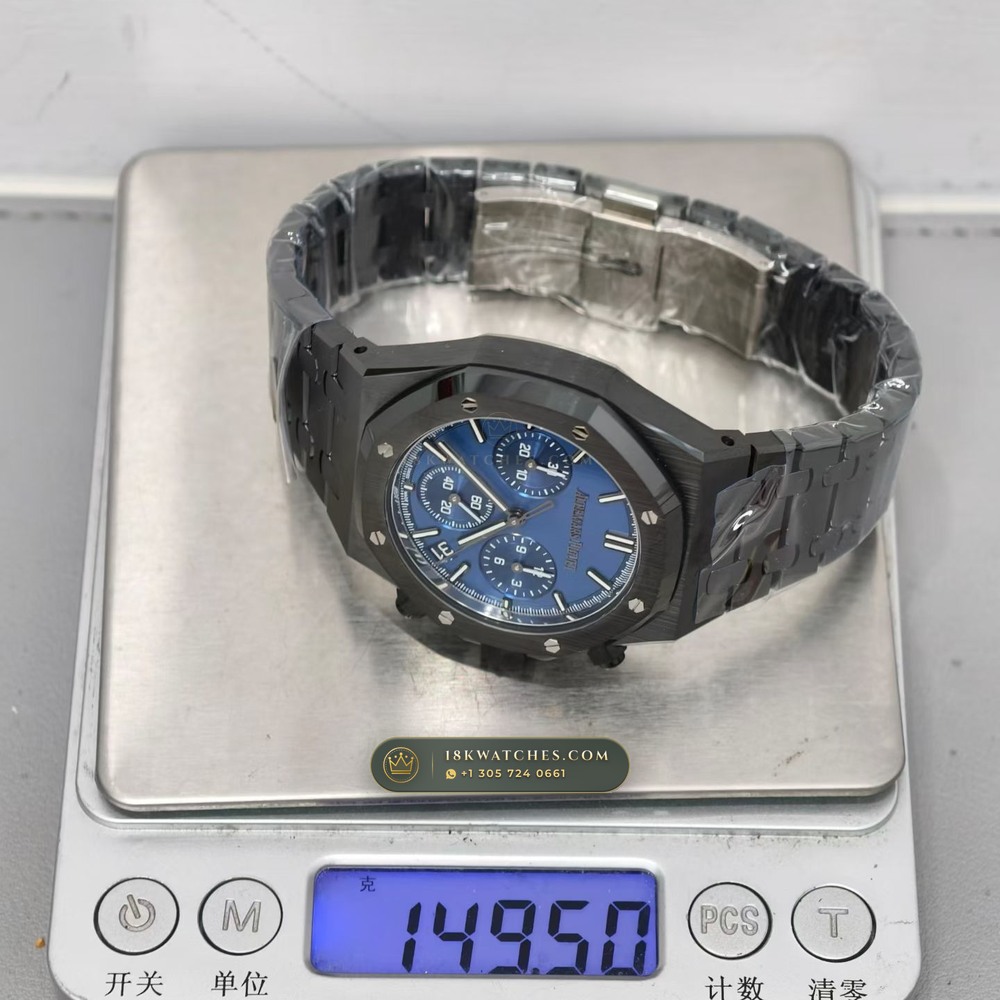 Audemars Piguet Royal Oak Selfwinding Chronograph 41mm Ref. 26240CE — Studio Gallery Plate IX in High-Tech Ceramic & Titanium (149.3g Verified Mass, Audemars Piguet Cal. 4401 Flyback Chronograph)