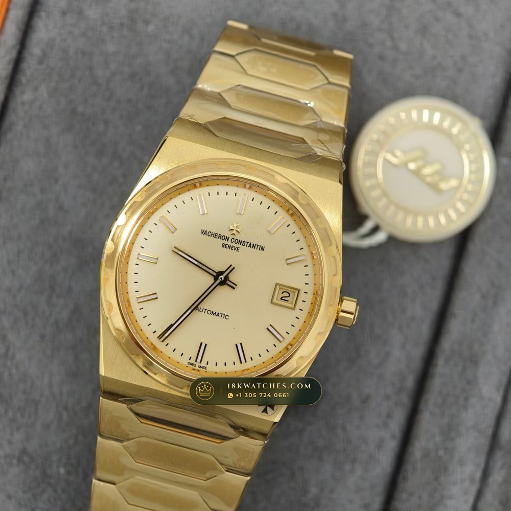 Vacheron Constantin Historiques 222 Jumbo 37mm 18K Yellow Gold Ref. 4200H/222J-B935 — Studio Gallery Plate III in 18K Yellow Gold Au750 (169.6g Verified Mass, Vacheron Constantin Cal. 2455/2 - 22K Gold Rotor)