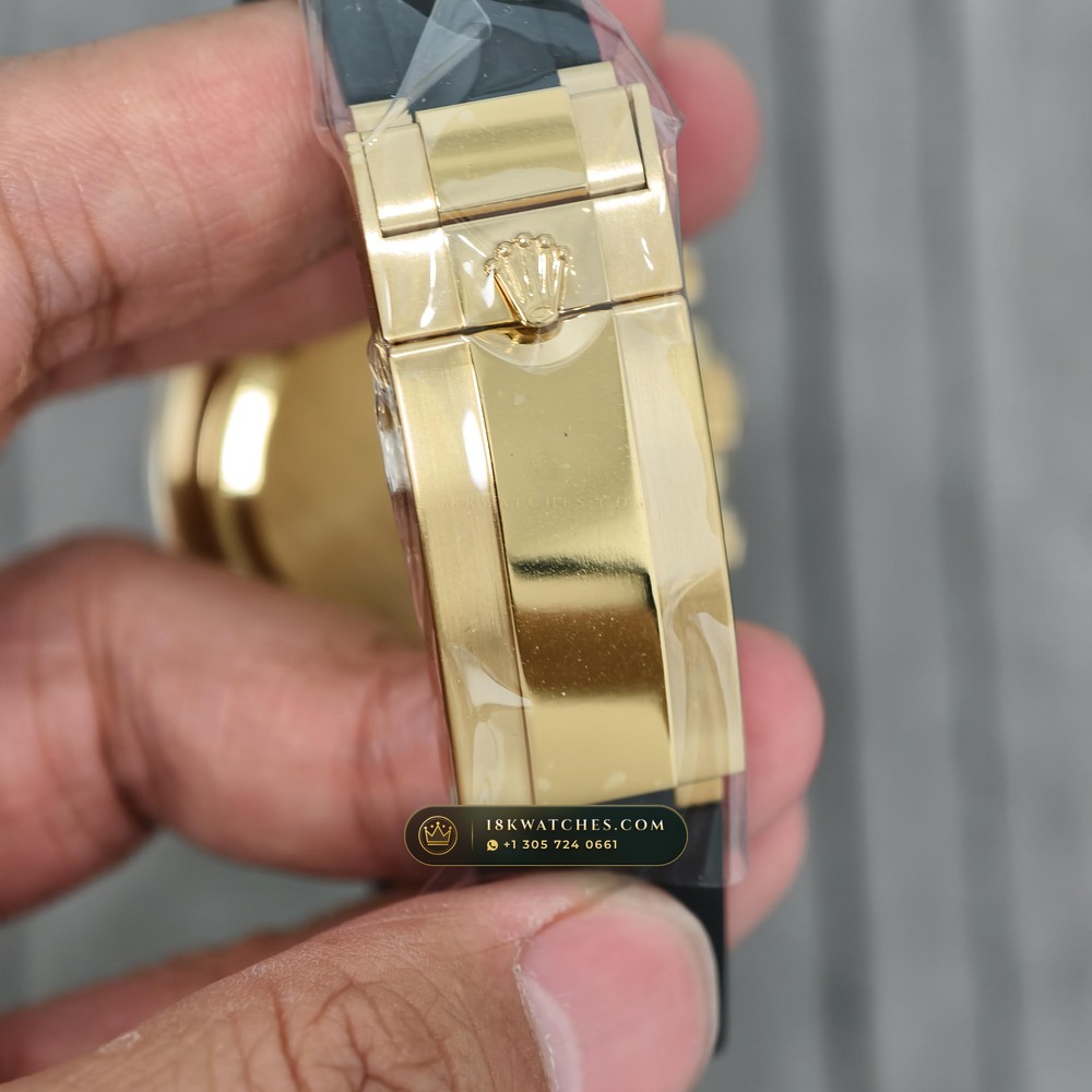 Rolex Cosmograph Daytona 18K Yellow Gold Chronometer Regulated Spec Ref. 126518LN — Studio Gallery Plate V in 18K Yellow Gold Au750 (160.9g Verified Mass, Rolex Manufacture Cal. 4131 - 72h Power Reserve)