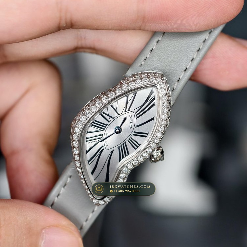 Cartier Crash de Cartier London Boutique Diamond Bezel 950 Platinum Ref. CRWHCH0006 — Studio Gallery Plate III in 950 Platinum Pt950 (73.7g Verified Mass, Cartier Manufacture Hand-Wound Cal. 8970 MC)