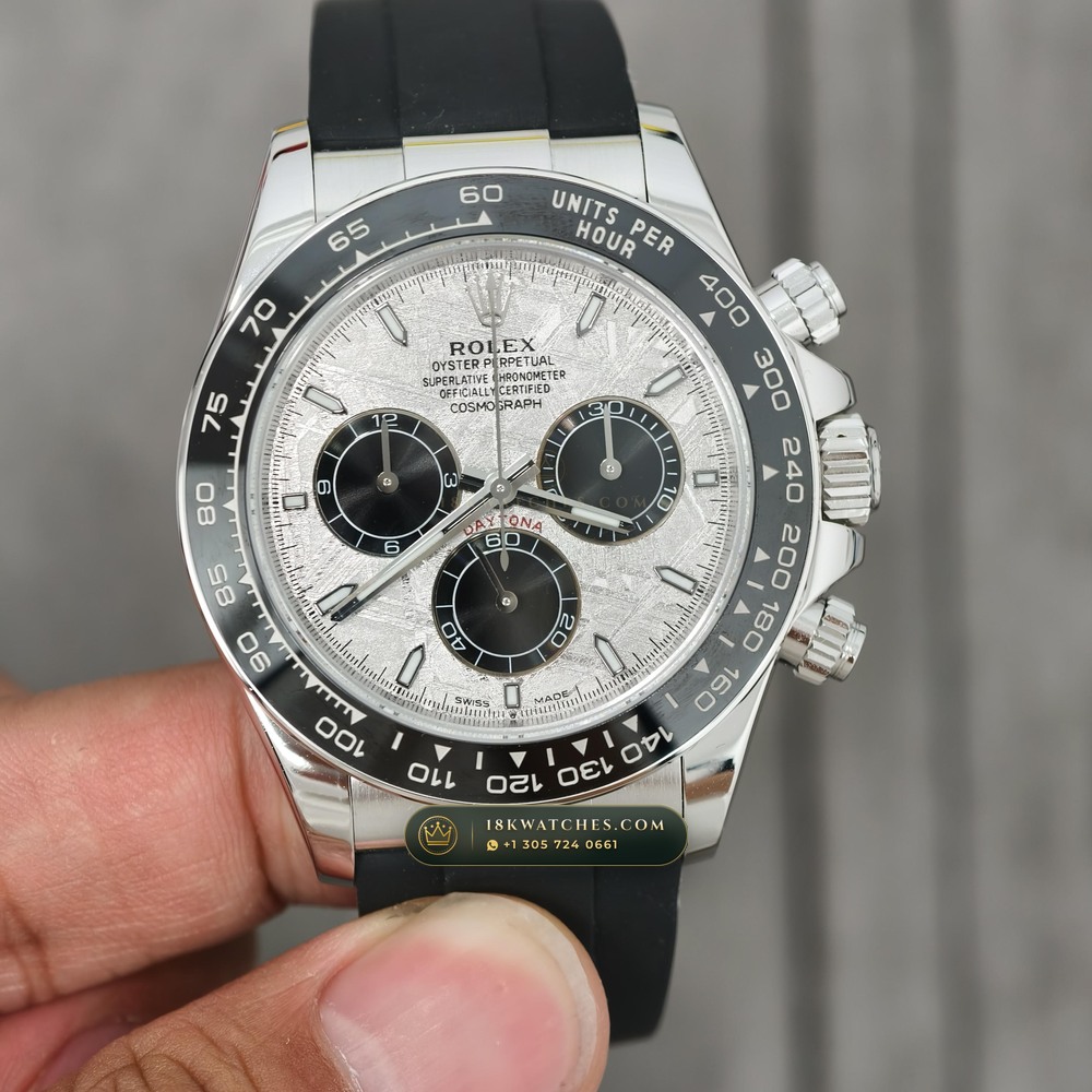 Rolex Cosmograph Daytona Gibeon Meteorite Dial 18K White Gold Geneva Atelier Spec Ref. 126519LN