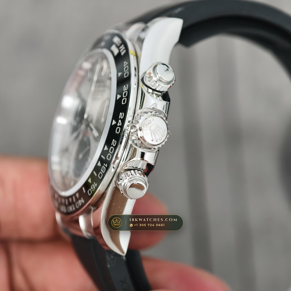 Rolex Cosmograph Daytona Gibeon Meteorite Dial 18K White Gold Geneva Atelier Spec Ref. 126519LN — Studio Gallery Plate IV in 18K White Gold Au750 (160.7g Verified Mass, Rolex Manufacture Cal. 4131 - 72h Power Reserve)
