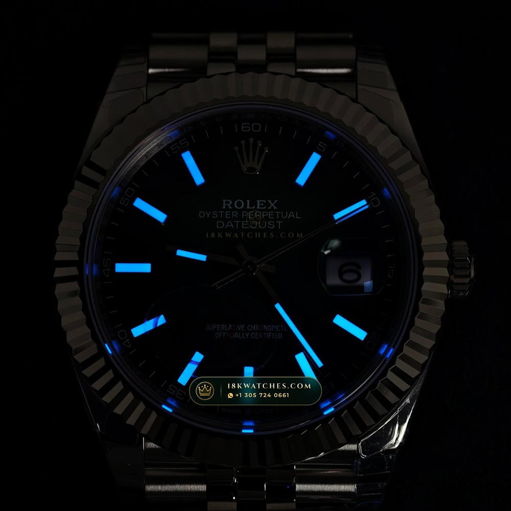 Rolex Datejust 41 Graduated Green Ombre Sunray Dial Ref. 126334 — Studio Gallery Plate X in 904L Stainless Steel Custom Architecture (136.7g Verified Mass, Rolex Manufacture Cal. 3235 - 70h Power Reserve)