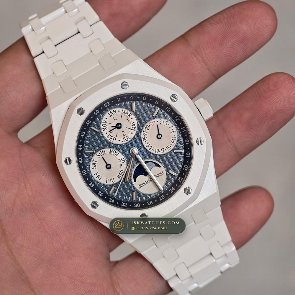 Audemars Piguet Royal Oak Perpetual Calendar 41mm Ref. 26579CB.00.1225CB.01 — Studio Gallery Plate II in 904L Stainless Steel Custom Architecture (137.7g Verified Mass, Audemars Piguet Cal. 5134 Ultra-Thin Perpetual)