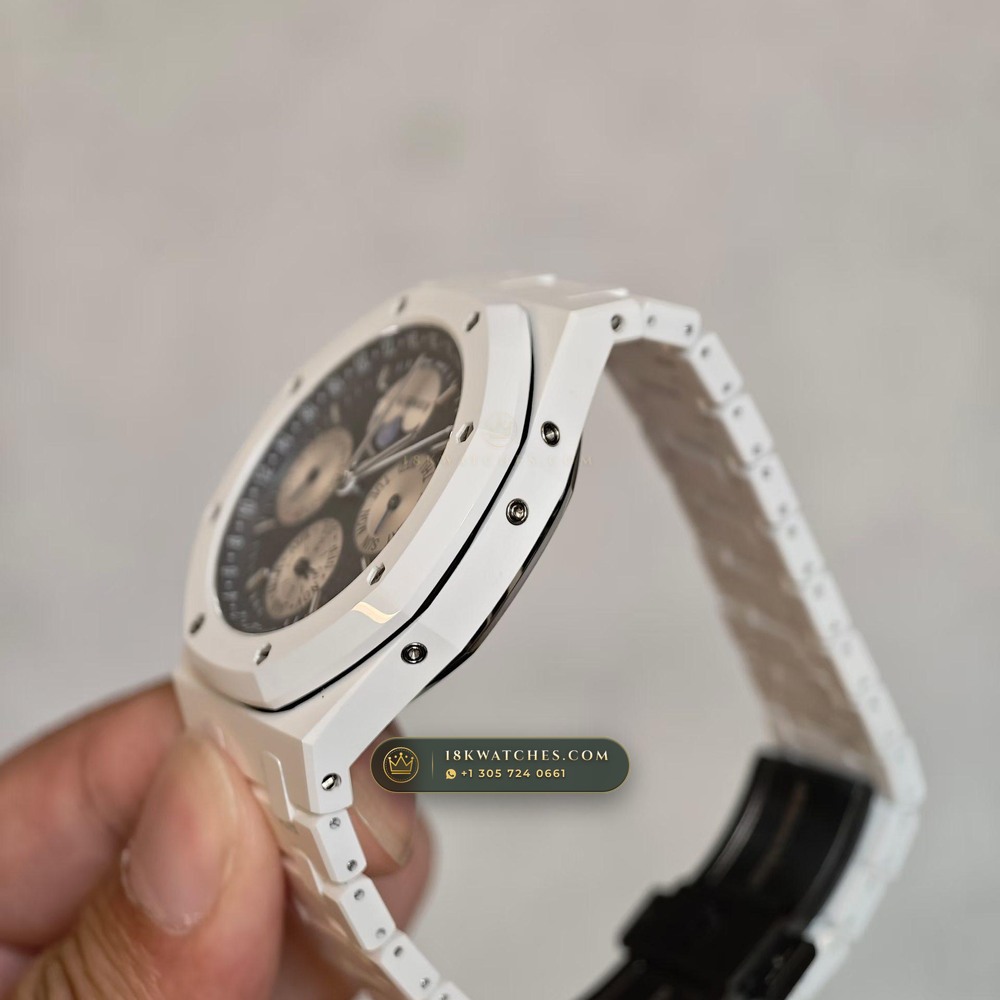 Audemars Piguet Royal Oak Perpetual Calendar 41mm Ref. 26579CB.00.1225CB.01 — Studio Gallery Plate V in 904L Stainless Steel Custom Architecture (137.7g Verified Mass, Audemars Piguet Cal. 5134 Ultra-Thin Perpetual)