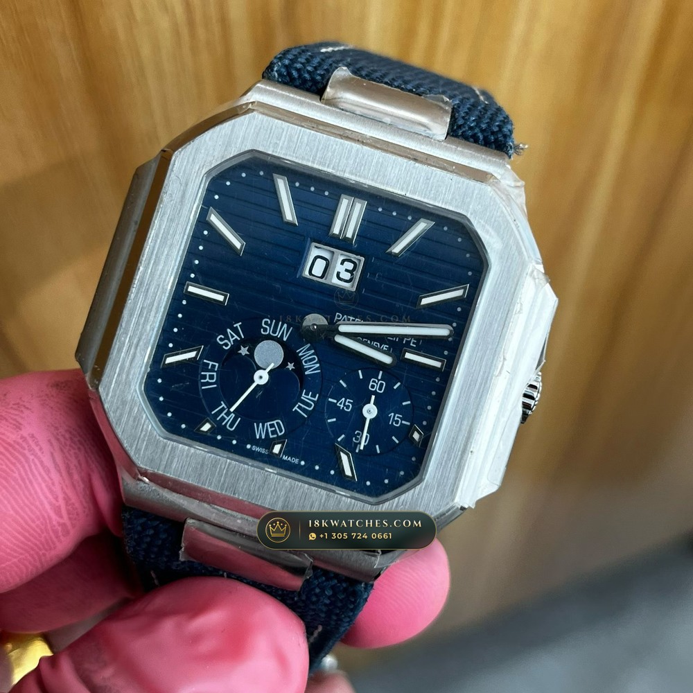 Patek Philippe Cubitus Grand Date Day and Moon Phases 950 Platinum Ref. 5822P-001