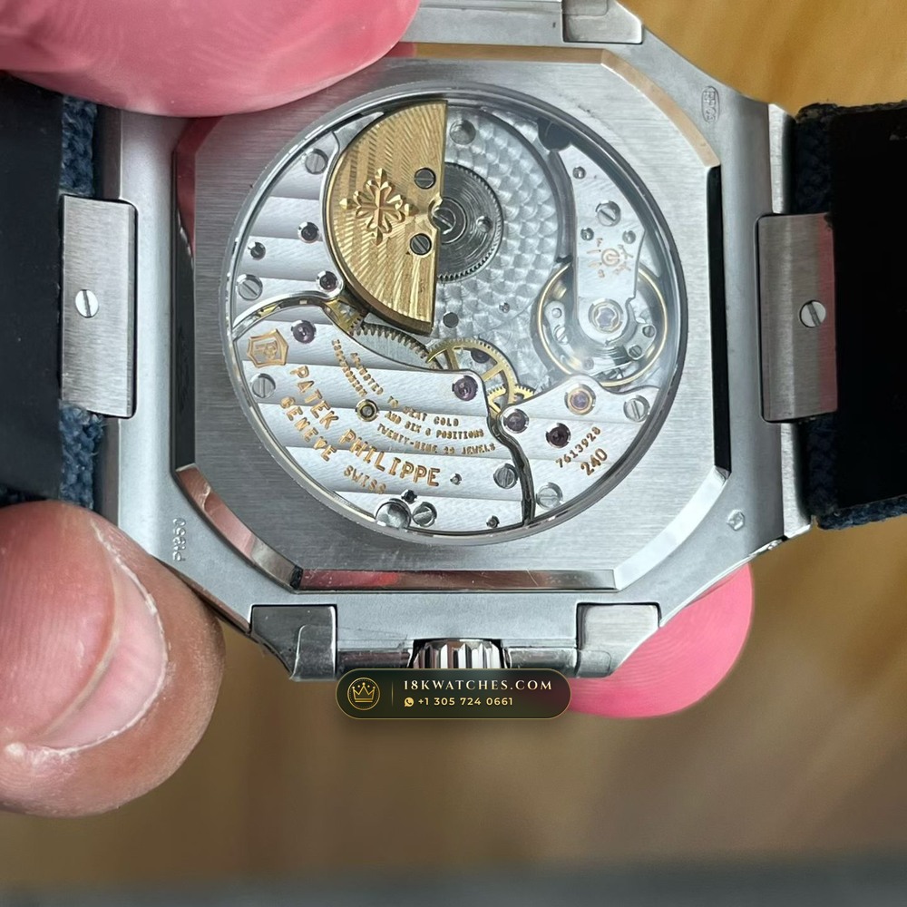 Patek Philippe Cubitus Grand Date Day and Moon Phases 950 Platinum Ref. 5822P-001 — Studio Gallery Plate VI in 950 Platinum Pt950 (156.1g Verified Mass, Patek Philippe Cal. 240 PS CI J LU - 22K Gold Micro-Rotor)