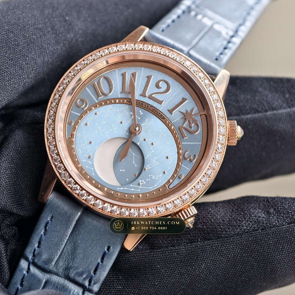 Jaeger-LeCoultre Rendez-Vous Night & Day 36mm Diamond Bezel 18K Rose Gold Ref. Q3522480 — Studio Gallery Plate III in 18K Rose Gold Au750 (68.9g Verified Mass, Jaeger-LeCoultre Manufacture Cal. 925 / Cal. 899)