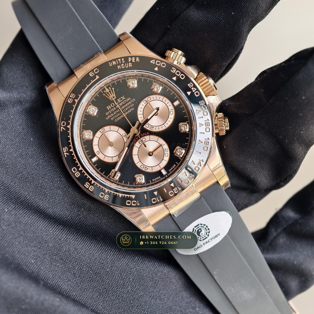 Rolex Cosmograph Daytona 18K Everose Gold Deep Crystal Optics Ref. 126515LN — Studio Gallery Plate III in 18K Rose Gold Au750 (160.1g Verified Mass, Rolex Manufacture Cal. 4131 - 72h Power Reserve)