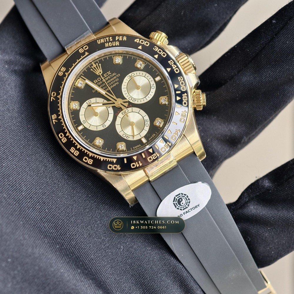 Rolex Cosmograph Daytona 18K Yellow Gold Ref. 116518LN — Studio Gallery Plate II in 18K Yellow Gold Au750 (160.3g Verified Mass, Rolex Manufacture Cal. 4130 - 72h Power Reserve)