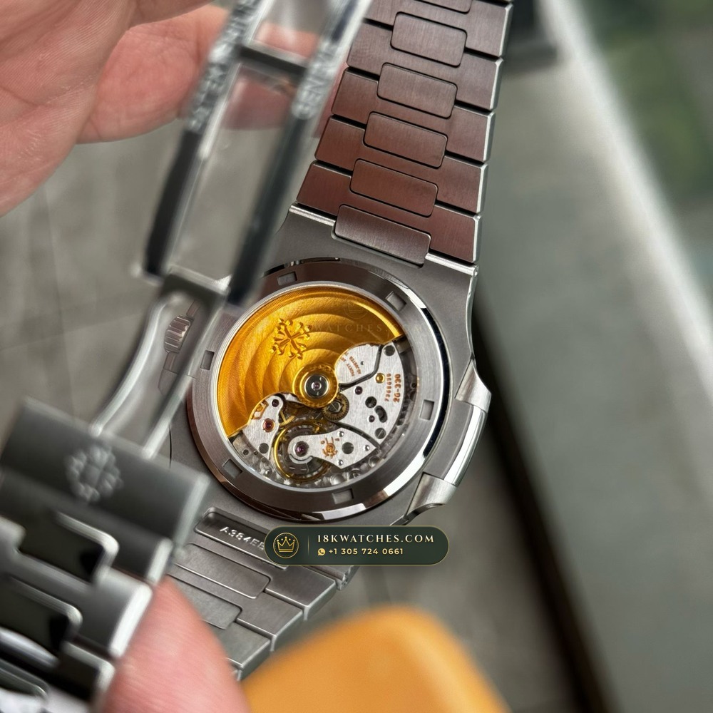 Patek Philippe Nautilus Self-Winding Geneva Atelier Spec Ref. 5711/1A-011 — Studio Gallery Plate IX in 904L Stainless Steel Custom Architecture (114.7g Verified Mass, Patek Philippe Cal. 26-330 S C / Cal. 324 S C - 21K Gold Rotor)