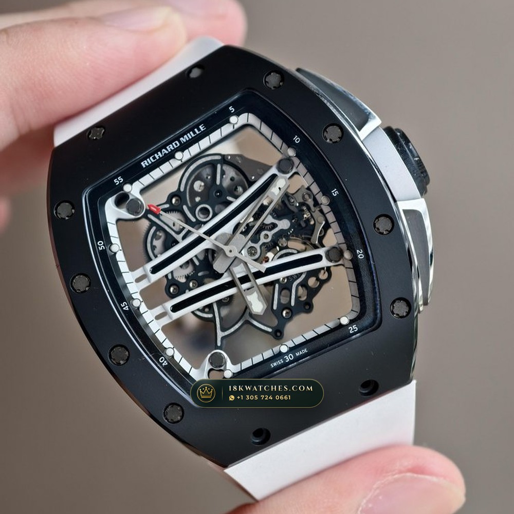Richard Mille RM 61-01 Yohan Blake Asymmetric Carbon TPT Skeleton — Studio Gallery Plate II in Carbon TPT & Grade 5 Titanium (55.6g Verified Mass, Richard Mille Cal. RMUL2 Free-Sprung Skeleton)