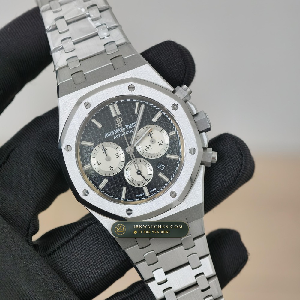 Audemars Piguet Royal Oak Selfwinding Chronograph 41mm Ref. 26331ST — Studio Gallery Plate II in 904L Stainless Steel Custom Architecture (180.7g Verified Mass, Audemars Piguet Cal. 2385 Column-Wheel Chronograph)