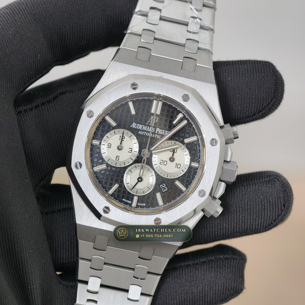 Audemars Piguet Royal Oak Selfwinding Chronograph 41mm Ref. 26331ST — Studio Gallery Plate III in 904L Stainless Steel Custom Architecture (180.7g Verified Mass, Audemars Piguet Cal. 2385 Column-Wheel Chronograph)