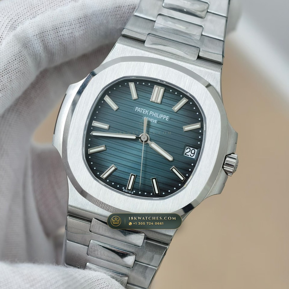 Patek Philippe Nautilus Self-Winding Custom SW Dial 22K Gold Rotor Ref. 5711A — Studio Gallery Plate III in 904L Stainless Steel Custom Architecture (114.7g Verified Mass, Patek Philippe Cal. 26-330 S C / Cal. 324 S C - 21K Gold Rotor)