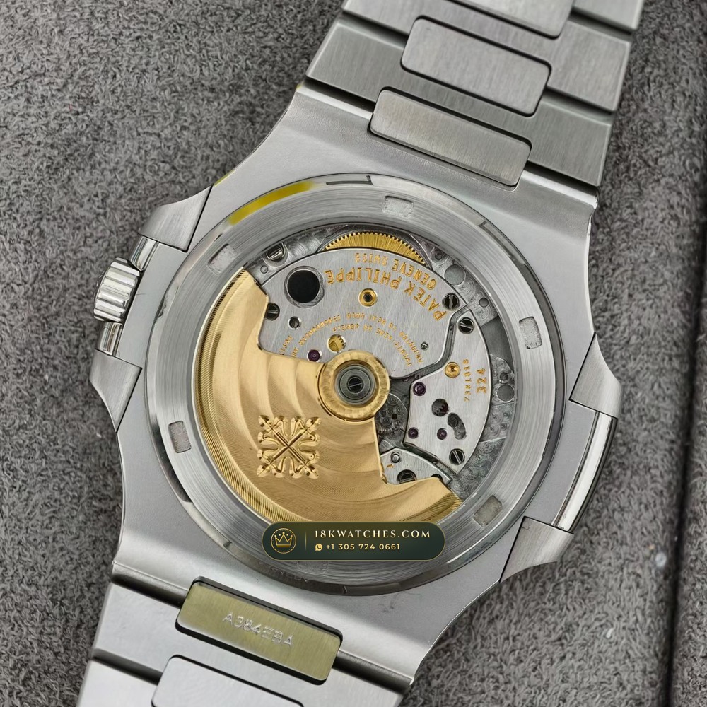 Patek Philippe Nautilus Self-Winding Custom SW Dial 22K Gold Rotor Ref. 5711A — Studio Gallery Plate V in 904L Stainless Steel Custom Architecture (114.7g Verified Mass, Patek Philippe Cal. 26-330 S C / Cal. 324 S C - 21K Gold Rotor)