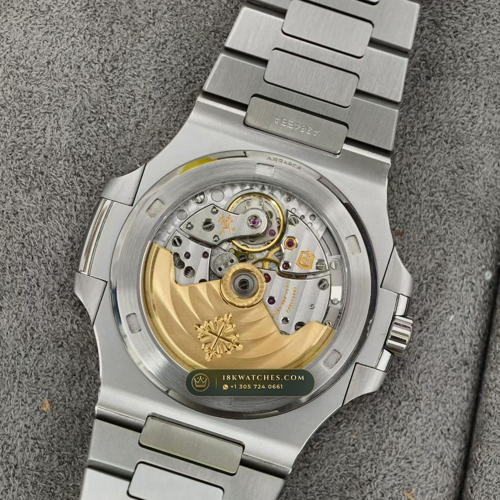 Patek Philippe Nautilus Self-Winding Custom SW Dial 22K Gold Rotor Ref. 5711A — Studio Gallery Plate VI in 904L Stainless Steel Custom Architecture (114.7g Verified Mass, Patek Philippe Cal. 26-330 S C / Cal. 324 S C - 21K Gold Rotor)