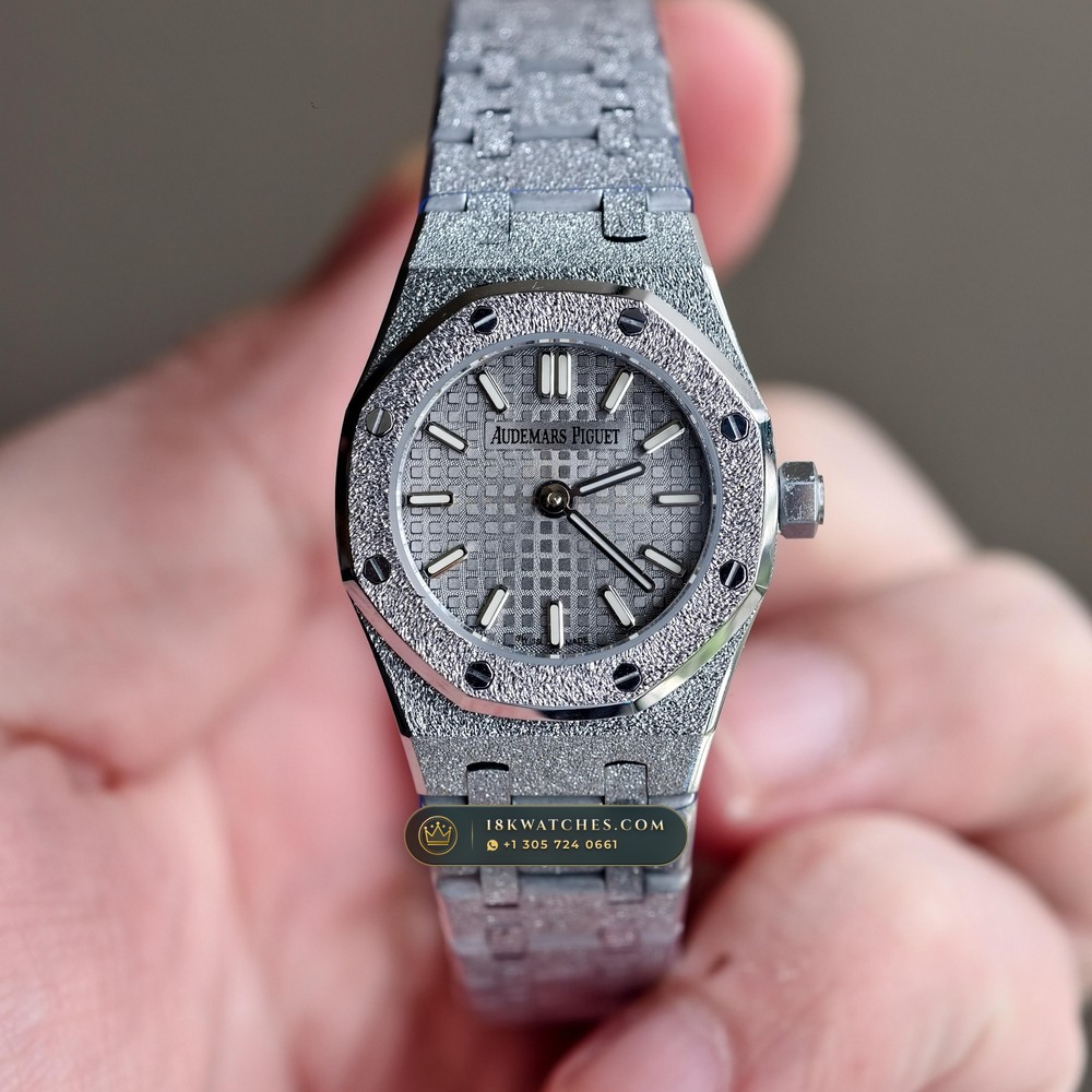 Audemars Piguet Royal Oak Mini Frosted Gold 23mm 18K White Gold Ref. 67630BC.GG.1312BC.01