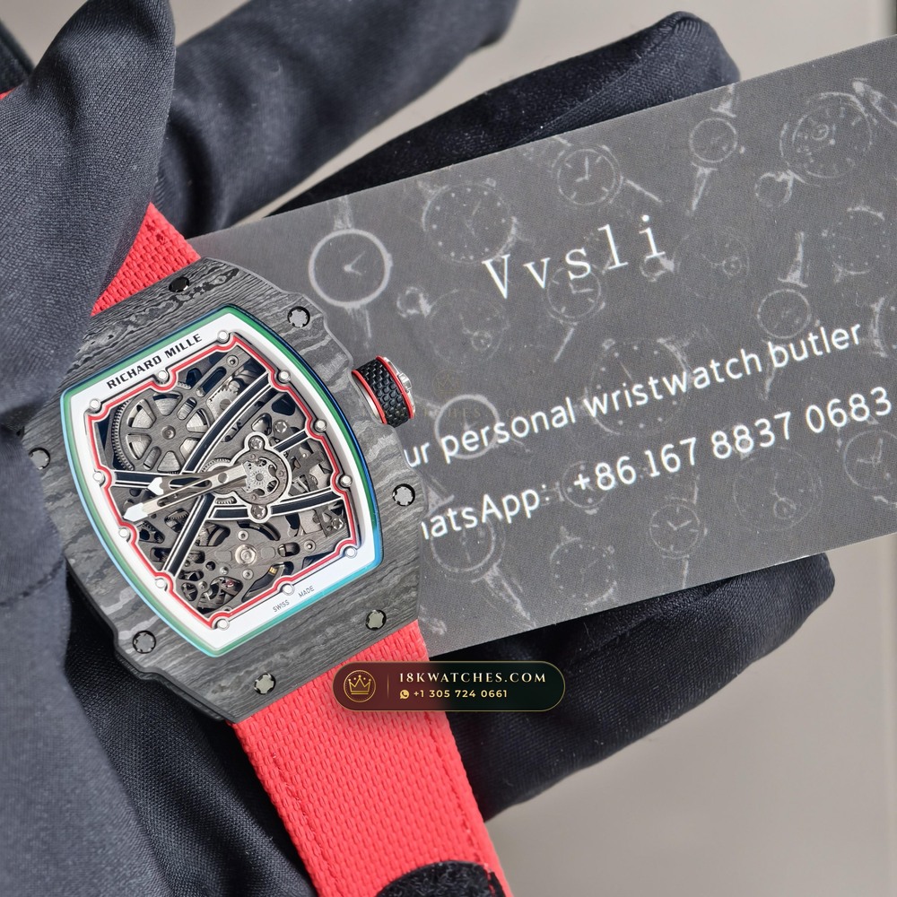 Richard Mille RM 67-02 Automatic Extra-Flat Italy Limited Edition Chronometer Regulated Spec — Studio Gallery Plate VIII in Carbon TPT & Grade 5 Titanium (33.6g Verified Mass, Richard Mille Cal. CRMA7 Skeletonized Titanium)