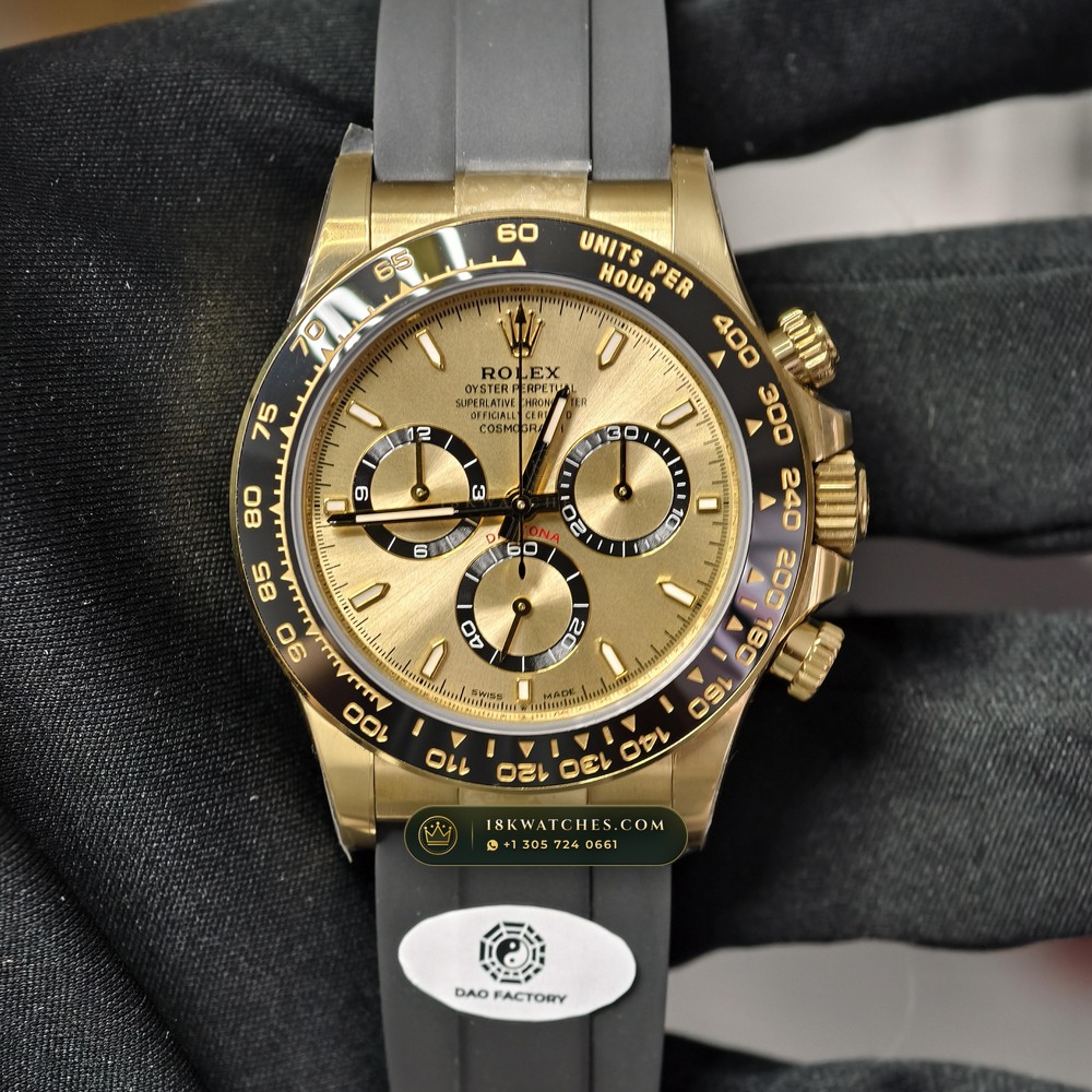 Rolex Cosmograph Daytona 18K Yellow Gold Deep Crystal Optics Ref. 126518LN