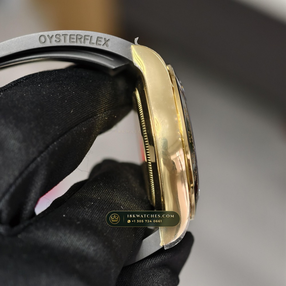 Rolex Cosmograph Daytona 18K Yellow Gold Deep Crystal Optics Ref. 126518LN — Studio Gallery Plate V in 18K Yellow Gold Au750 (160.7g Verified Mass, Rolex Manufacture Cal. 4131 - 72h Power Reserve)