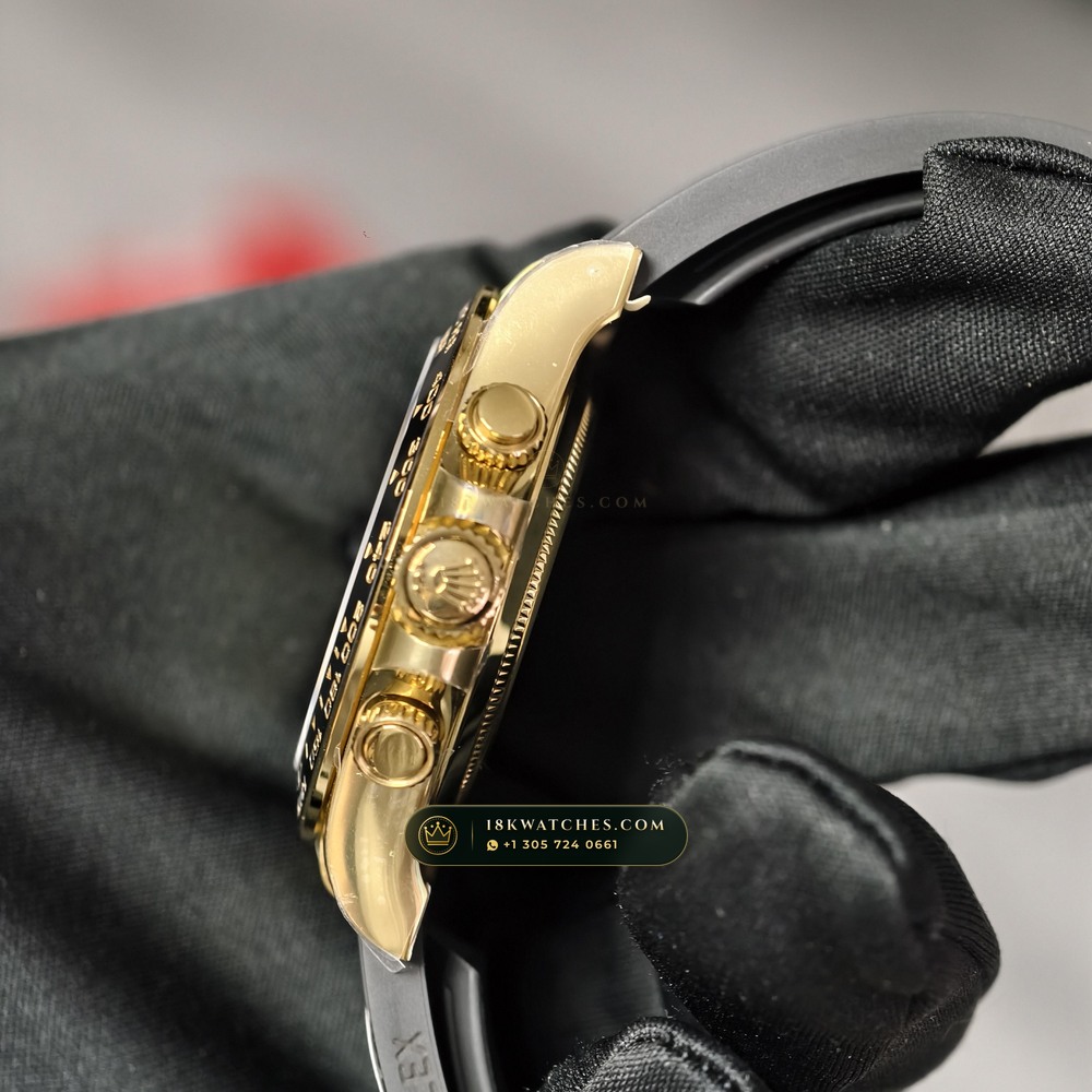 Rolex Cosmograph Daytona 18K Yellow Gold Deep Crystal Optics Ref. 126518LN — Studio Gallery Plate VI in 18K Yellow Gold Au750 (160.7g Verified Mass, Rolex Manufacture Cal. 4131 - 72h Power Reserve)