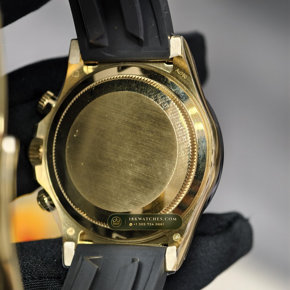 Rolex Cosmograph Daytona 18K Yellow Gold Deep Crystal Optics Ref. 116518LN — Studio Gallery Plate VII in 18K Yellow Gold Au750 (160.7g Verified Mass, Rolex Manufacture Cal. 4130 - 72h Power Reserve)