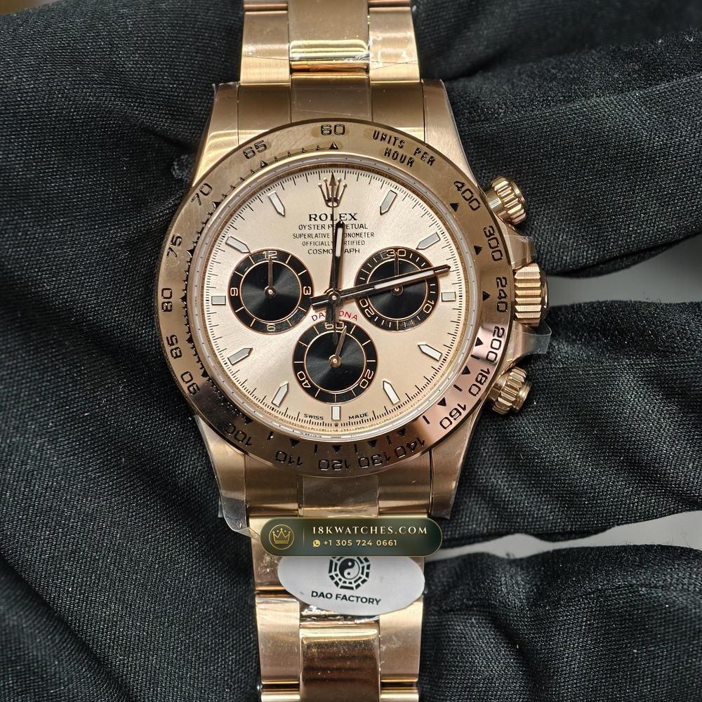 Rolex Cosmograph Daytona 18K Everose Gold Deep Crystal Optics Ref. 126505