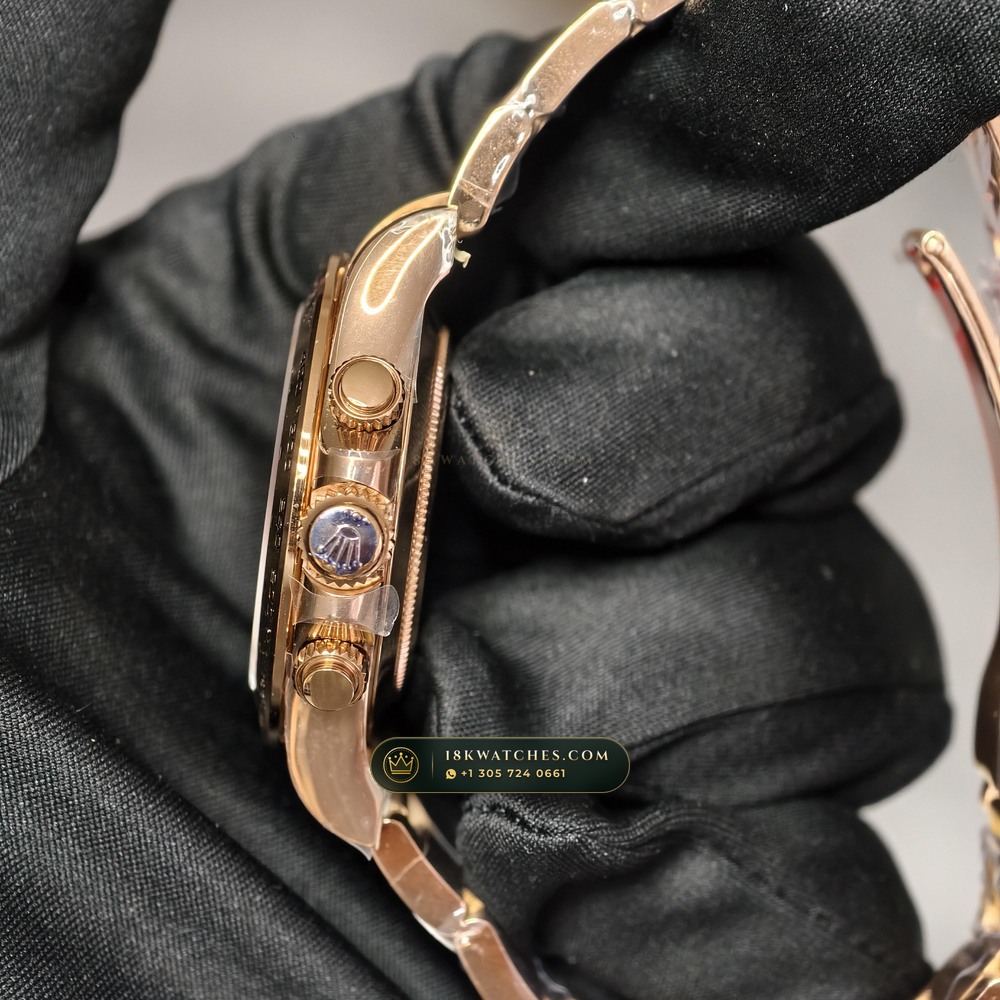 Rolex Cosmograph Daytona 18K Everose Gold Deep Crystal Optics Ref. 126505 — Studio Gallery Plate VII in 18K Rose Gold Au750 (216.9g Verified Mass, Rolex Manufacture Cal. 4131 - 72h Power Reserve)