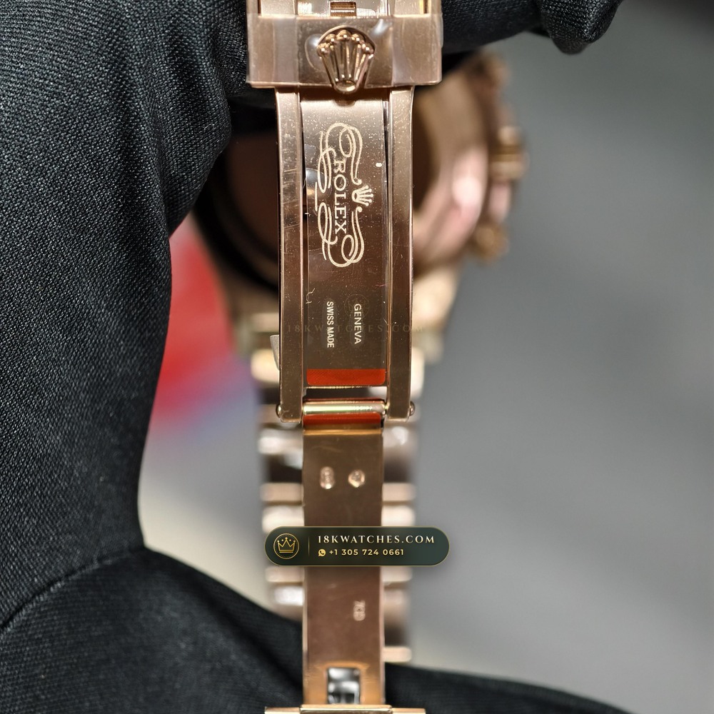 Rolex Cosmograph Daytona 18K Everose Gold Deep Crystal Optics Ref. 126505 — Studio Gallery Plate VIII in 18K Rose Gold Au750 (216.9g Verified Mass, Rolex Manufacture Cal. 4131 - 72h Power Reserve)