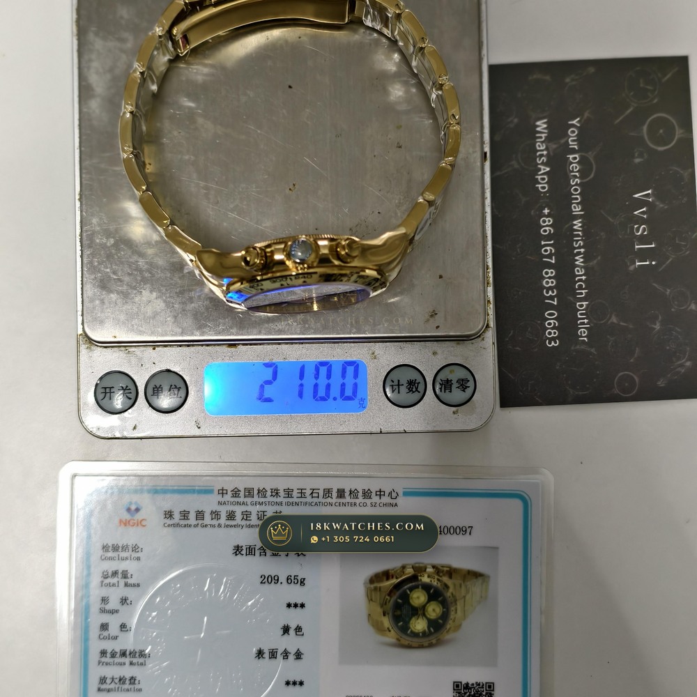Rolex Cosmograph Daytona 18K Yellow Gold Deep Crystal Optics Ref. 126508 — Studio Gallery Plate IX in 18K Yellow Gold Au750 (216.9g Verified Mass, Rolex Manufacture Cal. 4131 - 72h Power Reserve)