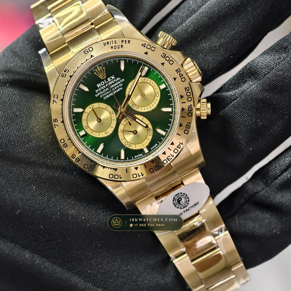 Rolex Cosmograph Daytona 18K Yellow Gold Deep Crystal Optics Ref. 126508 — Studio Gallery Plate II in 18K Yellow Gold Au750 (216.9g Verified Mass, Rolex Manufacture Cal. 4131 - 72h Power Reserve)