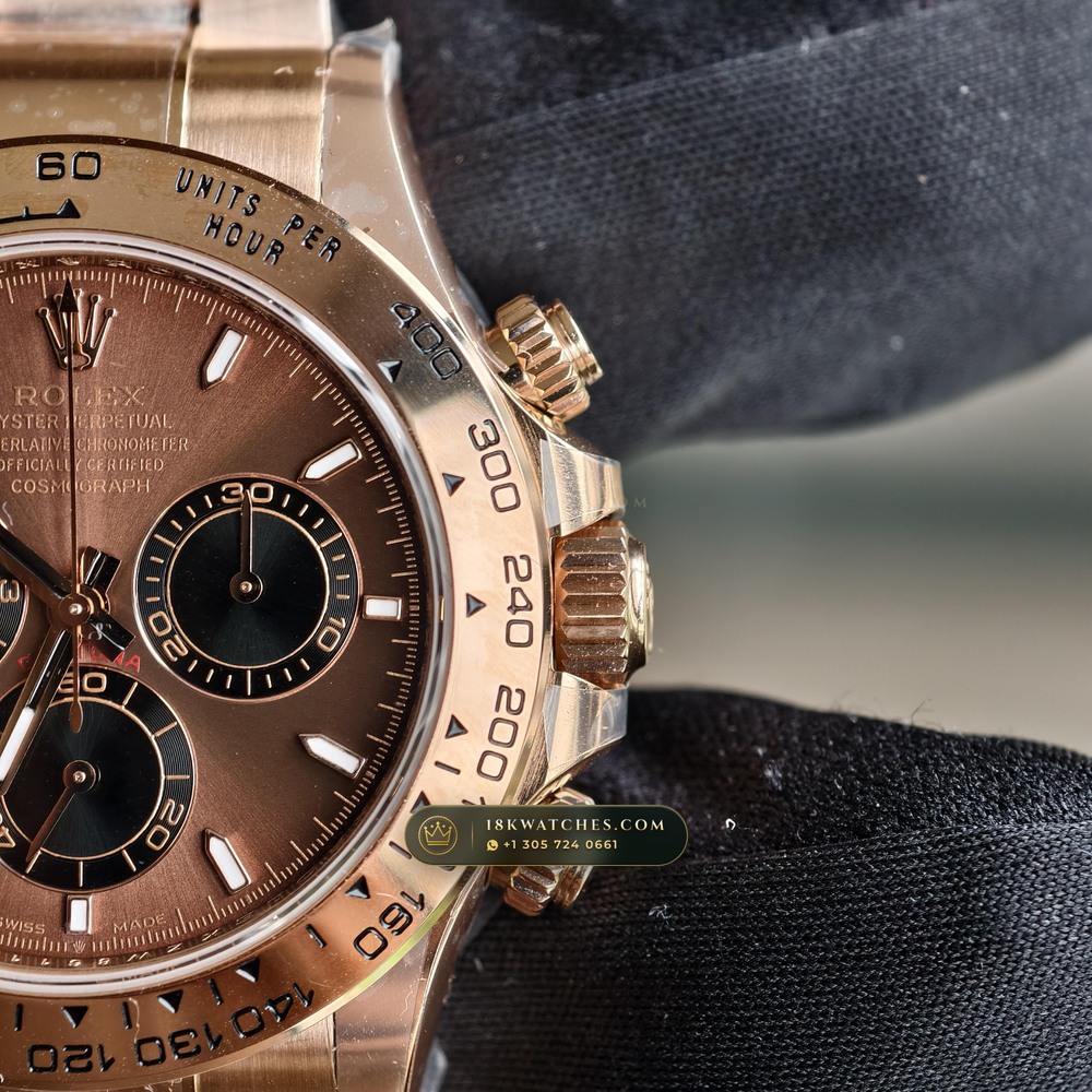 Rolex Cosmograph Daytona 18K Everose Gold Chronometer Regulated Spec Ref. 126505 — Studio Gallery Plate IV in 18K Rose Gold Au750 (216.6g Verified Mass, Rolex Manufacture Cal. 4131 - 72h Power Reserve)