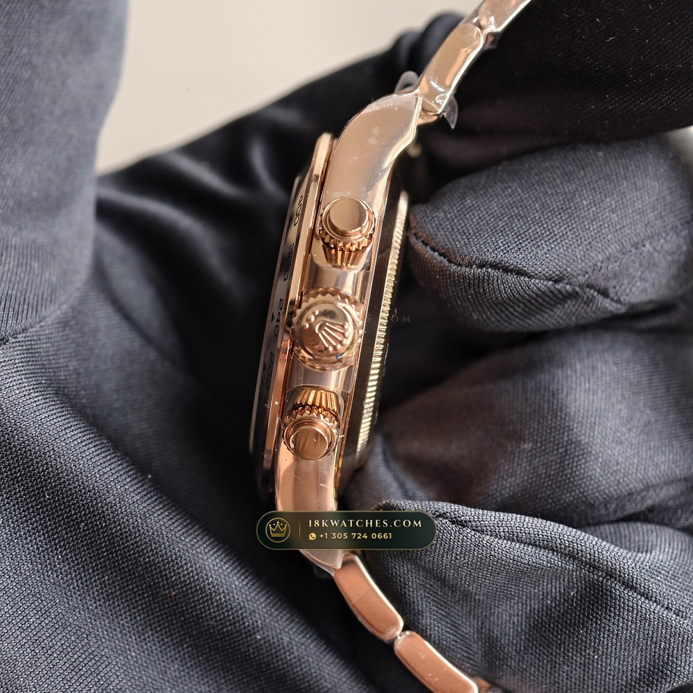 Rolex Cosmograph Daytona 18K Everose Gold Chronometer Regulated Spec Ref. 126505 — Studio Gallery Plate VIII in 18K Rose Gold Au750 (216.6g Verified Mass, Rolex Manufacture Cal. 4131 - 72h Power Reserve)