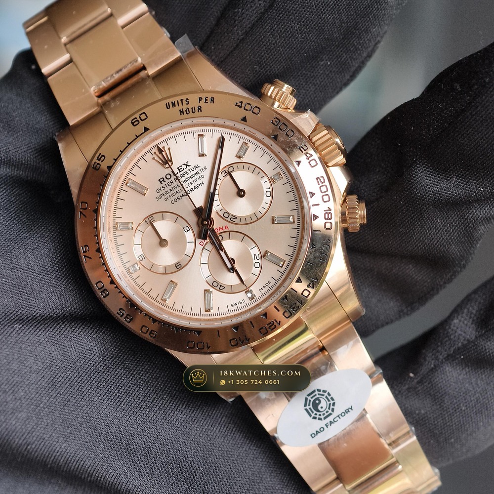 Rolex Cosmograph Daytona 18K Everose Gold Geneva Atelier Spec Ref. 116505 — Studio Gallery Plate II in 18K Rose Gold Au750 (216.6g Verified Mass, Rolex Manufacture Cal. 4130 - 72h Power Reserve)