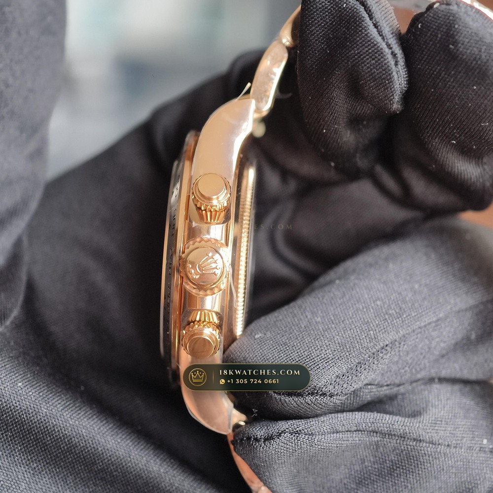 Rolex Cosmograph Daytona 18K Everose Gold Geneva Atelier Spec Ref. 116505 — Studio Gallery Plate VII in 18K Rose Gold Au750 (216.6g Verified Mass, Rolex Manufacture Cal. 4130 - 72h Power Reserve)