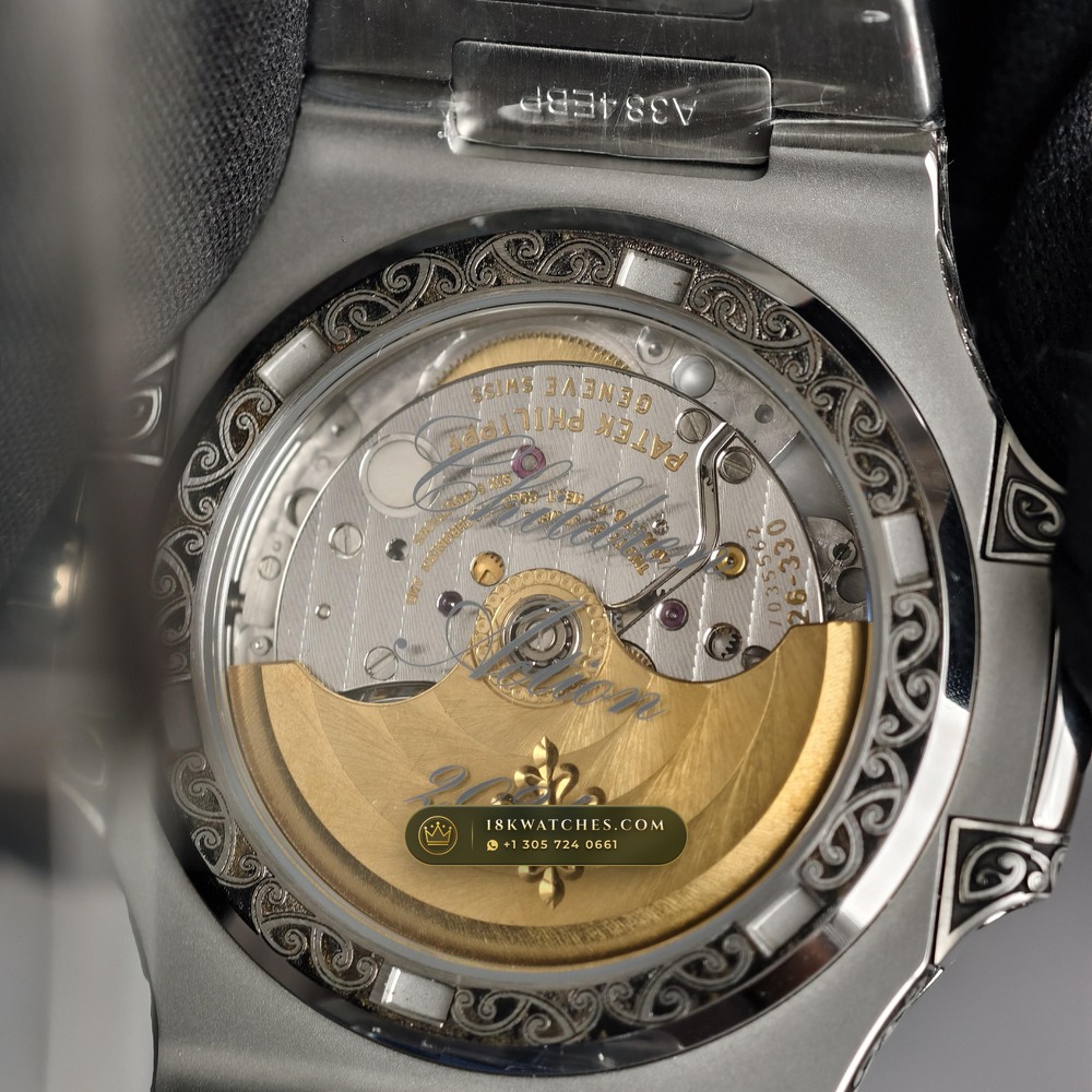 Patek Philippe Nautilus Self-Winding Ref. 5711/1500A — Studio Gallery Plate X in 904L Stainless Steel Custom Architecture (115.2g Verified Mass, Patek Philippe Cal. 26-330 S C / Cal. 324 S C - 21K Gold Rotor)