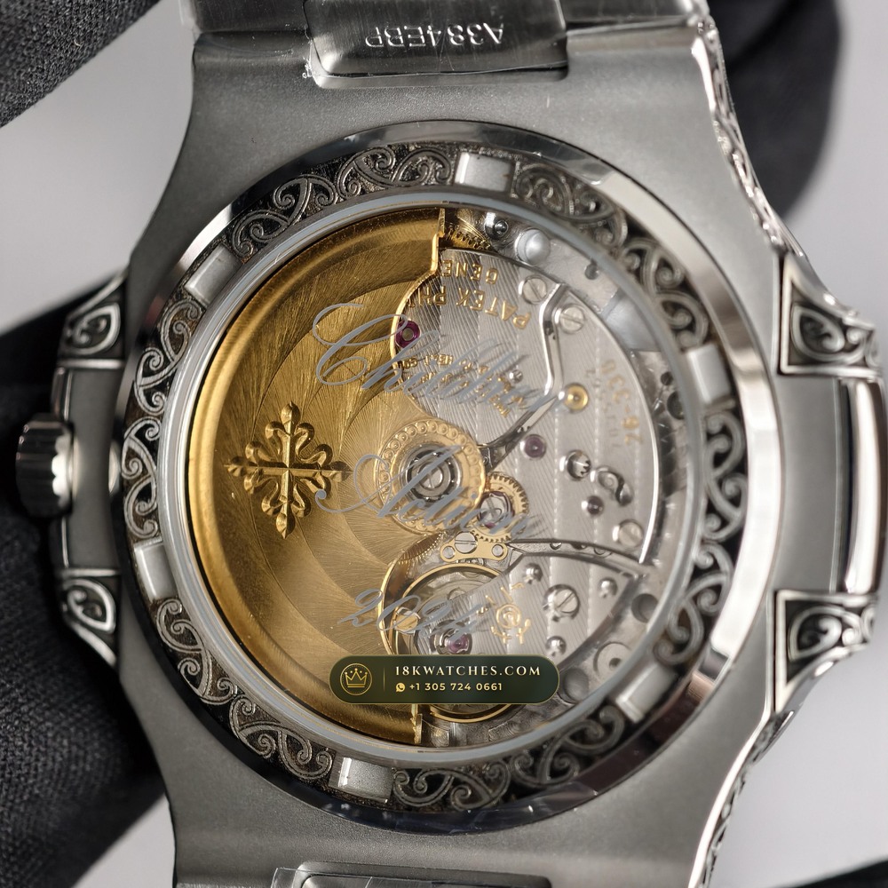 Patek Philippe Nautilus Self-Winding Ref. 5711/1500A — Studio Gallery Plate IX in 904L Stainless Steel Custom Architecture (115.2g Verified Mass, Patek Philippe Cal. 26-330 S C / Cal. 324 S C - 21K Gold Rotor)