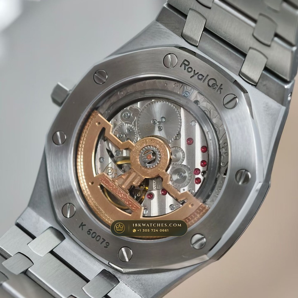 Audemars Piguet Royal Oak Jumbo Extra-Thin 39mm Custom Tapestry Dial 22K Gold Rotor Ref. 15202ST — Studio Gallery Plate VII in 904L Stainless Steel Custom Architecture (103.2g Verified Mass, Audemars Piguet Cal. 2121 Ultra-Thin)