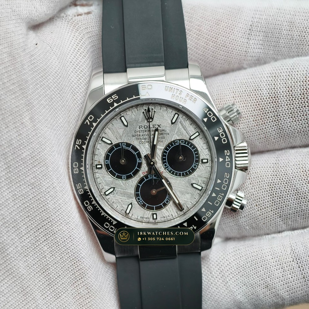 Rolex Cosmograph Daytona Gibeon Meteorite Dial 18K White Gold Free-Sprung Calibre Ref. 126519