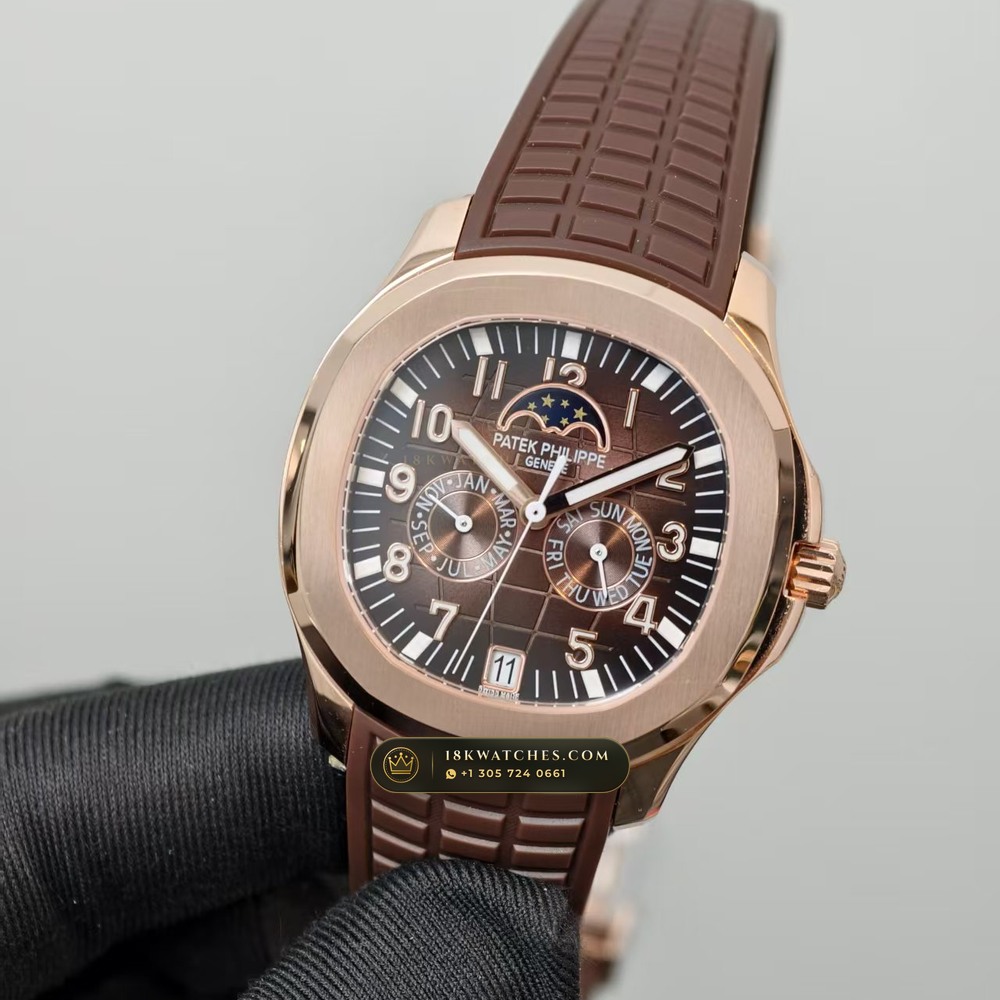 Patek Philippe Aquanaut Luce Annual Calendar 18K Rose Gold Geneva Atelier Spec Ref. 5261R-001 — Studio Gallery Plate II in 18K Rose Gold Au750 (104.9g Verified Mass, Patek Philippe Cal. 26-330 S QA LU)