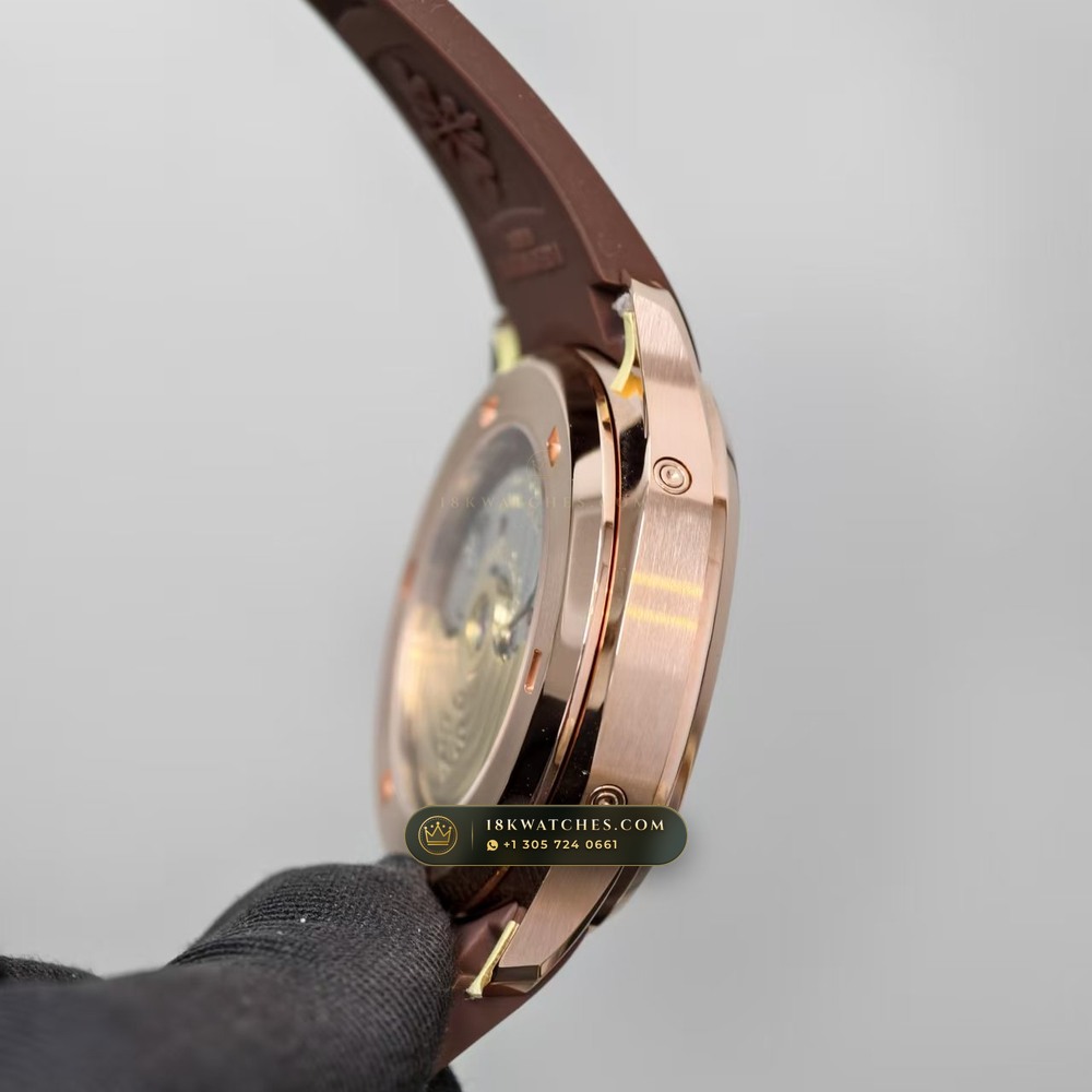 Patek Philippe Aquanaut Luce Annual Calendar 18K Rose Gold Geneva Atelier Spec Ref. 5261R-001 — Studio Gallery Plate IV in 18K Rose Gold Au750 (104.9g Verified Mass, Patek Philippe Cal. 26-330 S QA LU)