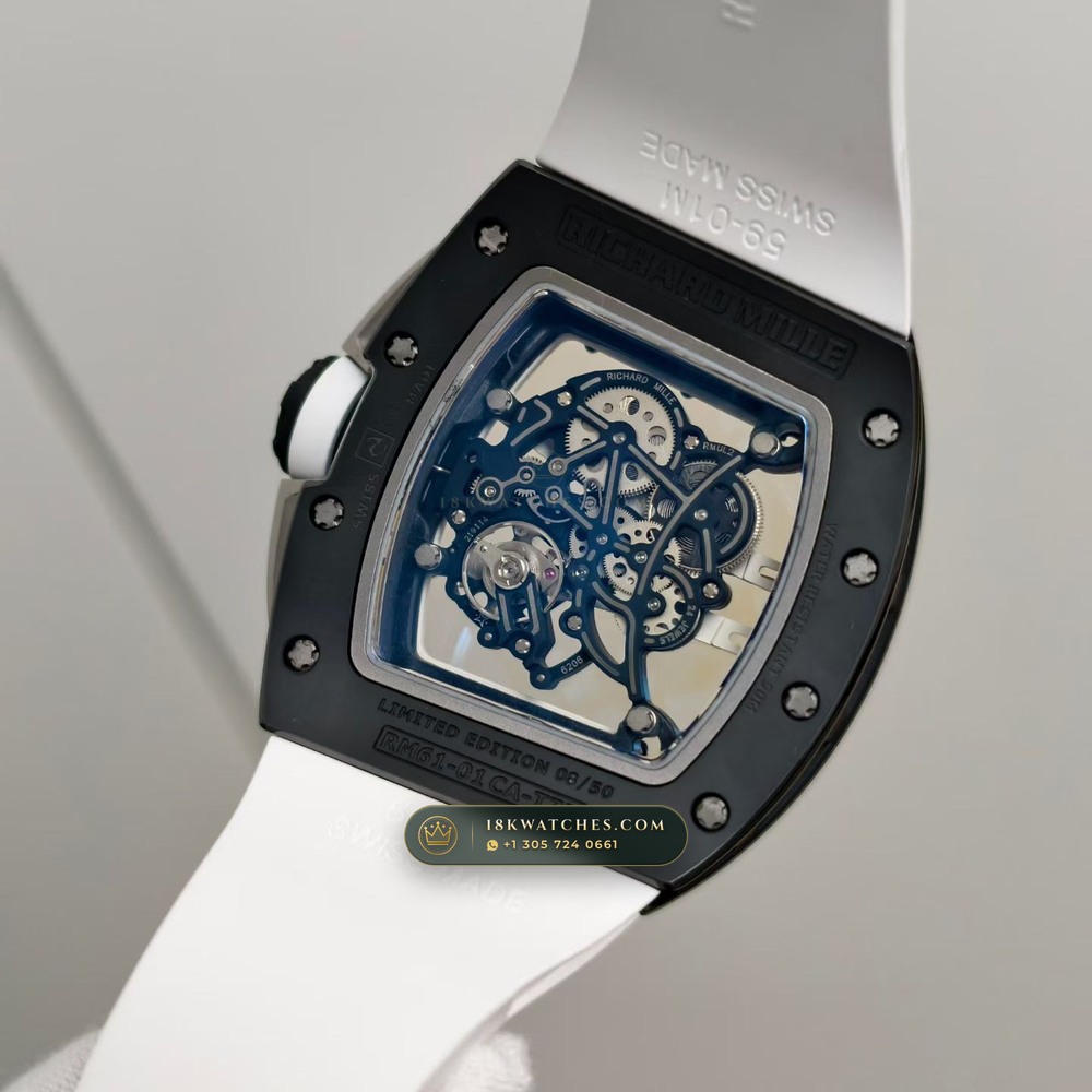 Richard Mille RM 61-01 Yohan Blake Asymmetric Geneva Atelier Spec — Studio Gallery Plate VI in Carbon TPT & Grade 5 Titanium (55.1g Verified Mass, Richard Mille Cal. RMUL2 Free-Sprung Skeleton)