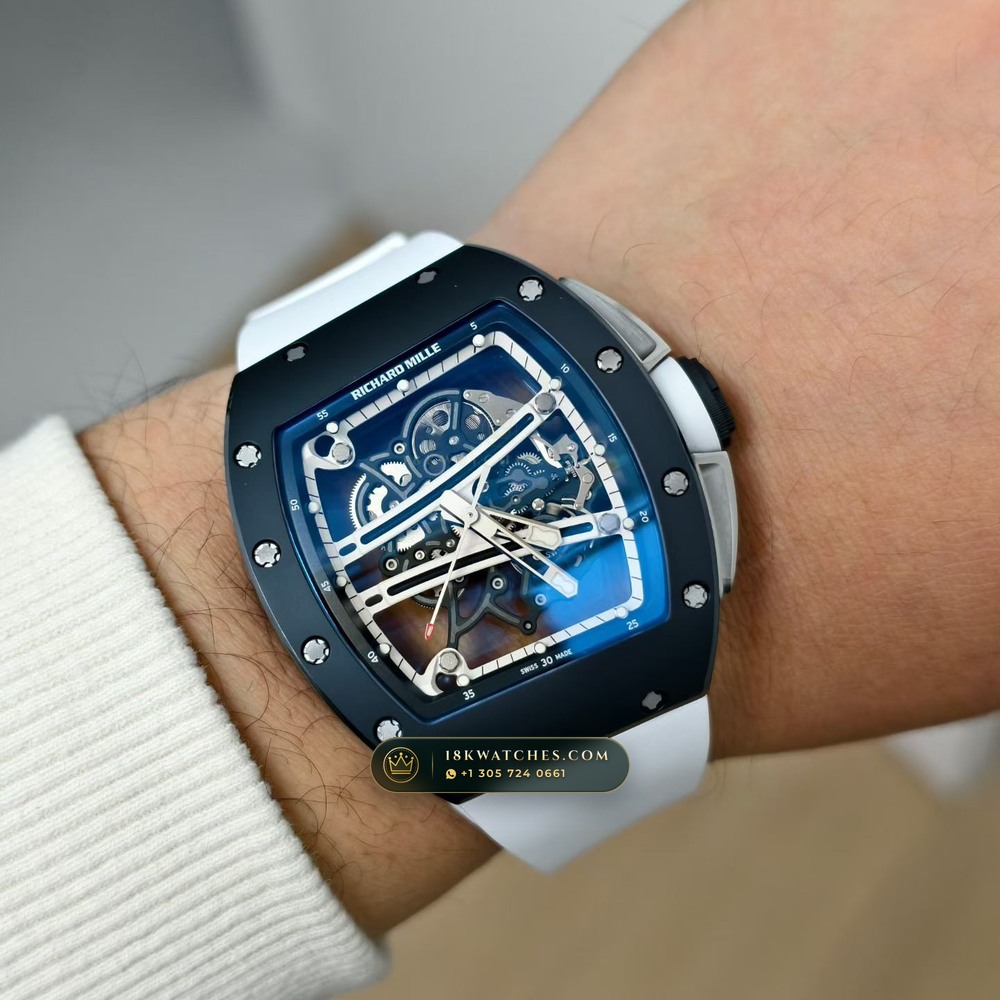 Richard Mille RM 61-01 Yohan Blake Asymmetric Geneva Atelier Spec — Studio Gallery Plate VIII in Carbon TPT & Grade 5 Titanium (55.1g Verified Mass, Richard Mille Cal. RMUL2 Free-Sprung Skeleton)