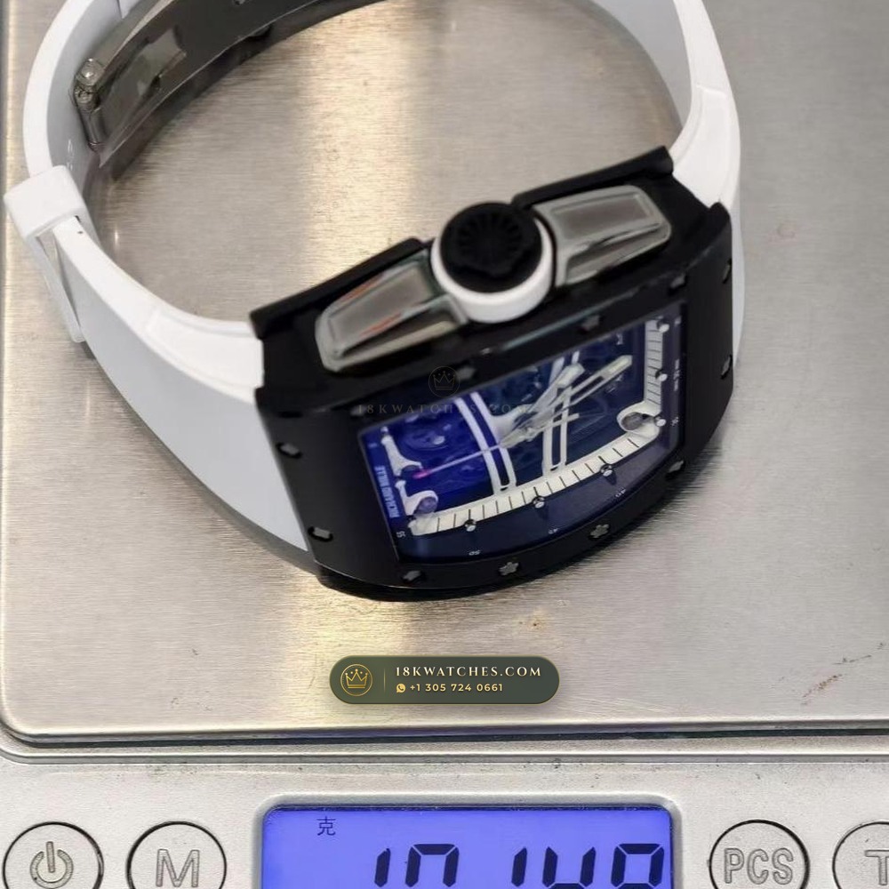 Richard Mille RM 61-01 Yohan Blake Asymmetric Geneva Atelier Spec — Studio Gallery Plate IX in Carbon TPT & Grade 5 Titanium (55.1g Verified Mass, Richard Mille Cal. RMUL2 Free-Sprung Skeleton)