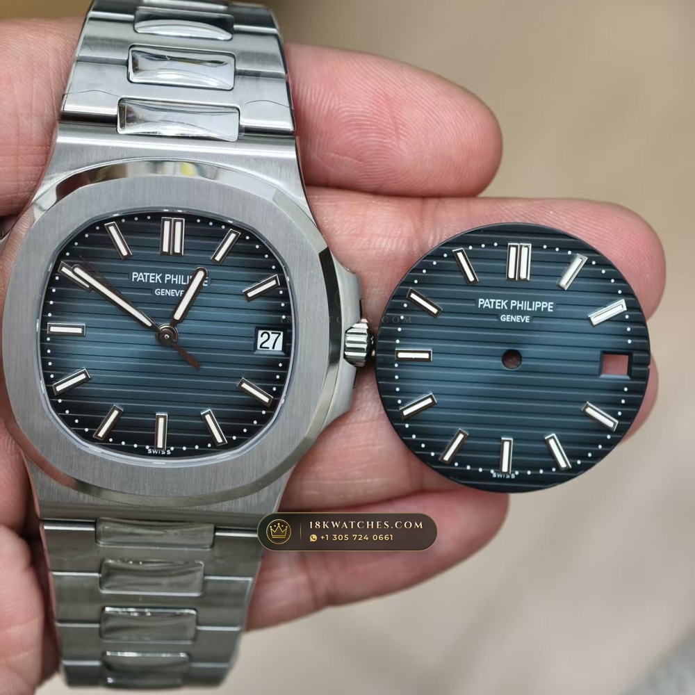 Patek Philippe Nautilus Self-Winding Custom SW Dial Deep Crystal Optics Ref. 5711/1A