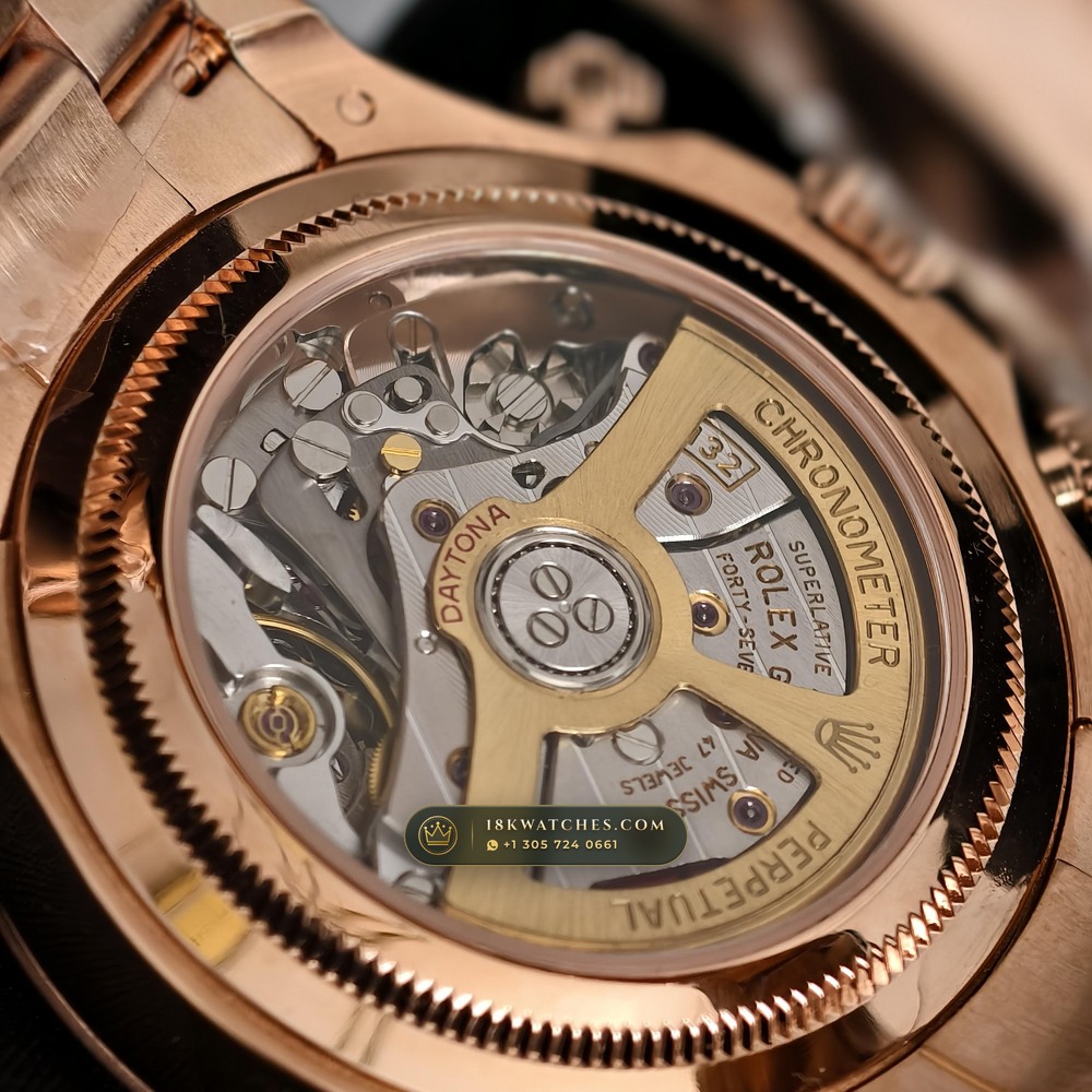 Rolex Cosmograph Daytona Le Mans 100th Anniversary 18K Everose Gold Deep Crystal Optics Ref. 126525LN — Studio Gallery Plate VI in 18K Rose Gold Au750 (216.1g Verified Mass, Rolex Manufacture Cal. 4132 - 24h Le Mans)