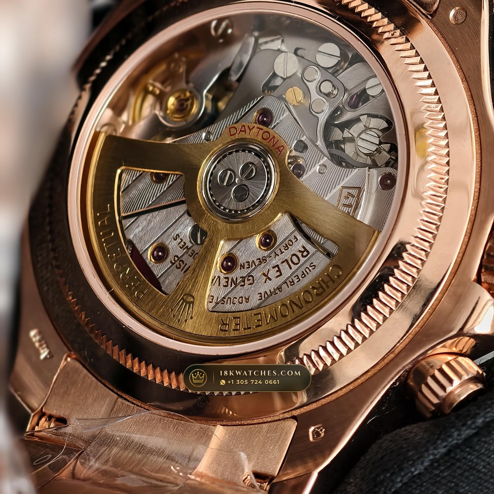 Rolex Cosmograph Daytona Le Mans 100th Anniversary 18K Everose Gold Deep Crystal Optics Ref. 126525LN — Studio Gallery Plate VII in 18K Rose Gold Au750 (216.1g Verified Mass, Rolex Manufacture Cal. 4132 - 24h Le Mans)