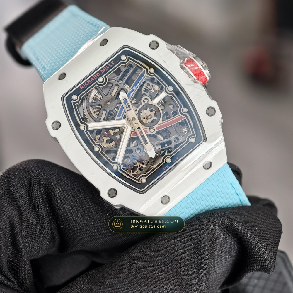 Richard Mille RM 67-02 Automatic Extra-Flat Alexis Pinturault White Quartz TPT — Studio Gallery Plate IV in Carbon TPT & Grade 5 Titanium (33.4g Verified Mass, Richard Mille Cal. CRMA7 Skeletonized Titanium)